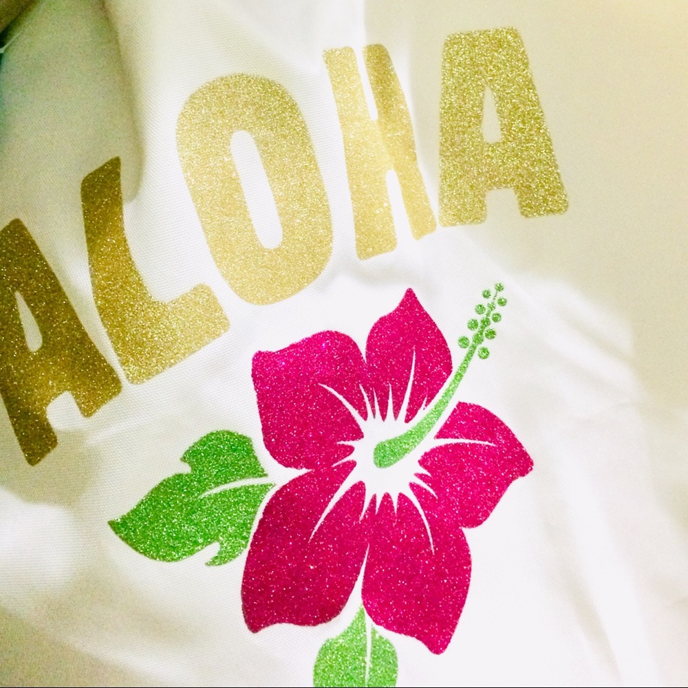 5 Pc. Hawaiian ALOHA Set: Tote/Throw/Pillow&More!